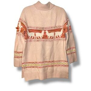 Anthropologie Pom Pom alpaca peach sweater size medium